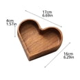 thumbnail image 4 of HLONK Valentine‘s Day Candy Solid Wood Tray Stackable Dried Fruit Nut Walnut Hearted Shaped Tray, 4 of 9
