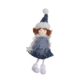 thumbnail image 4 of Adorno colgante Macarena muñeco de ángel peluche decoración navideña azul, 4 of 8