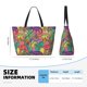 thumbnail image 4 of Fotbe Colorful Dinosaur Bolsa de Viaje para Playa - Resistente al Agua, Bolsa Tote de Gran Capacidad y Ligera con 7 Bolsillos para Mujeres y Hombres, 4 of 7