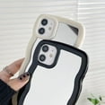 thumbnail image 2 of Simple Colorful Complementary Mirror Phone case with Curly Border Wave Pattern, Multi-Color Options for iPhone 15 14 13 12 11 Pro Max XS XR X 7 8 Phone Cases (Clear Color,iPhone XR), 2 of 8