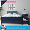 thumbnail image 2 of Max & Lily Full Size Bed Frame with Storage Drawers, Solid Wood Platform Bed for Kids, 2 of 10