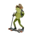 thumbnail image 4 of Estatua de rana, figura de animal, regalo decorativo, adorno de obra de arte verde coleccionable Mochila, 4 of 9
