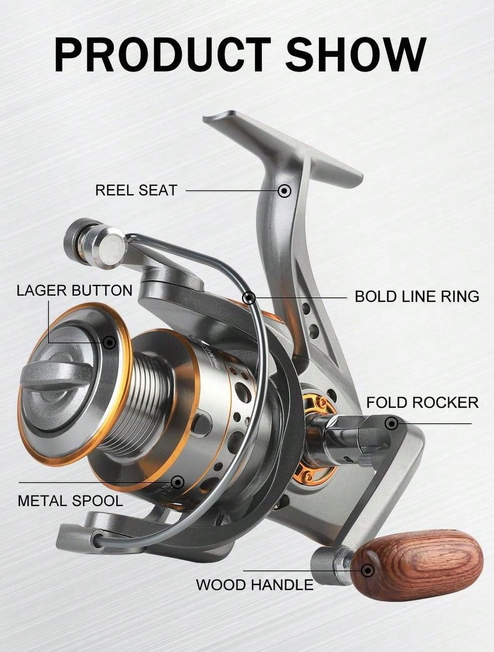 dmk fishing reels D.M.K. Mega Catch Spinning Reel 2000-5000 Color:Custom Two Color DHX40 Top Fly Fishing Rod
