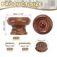thumbnail image 2 of Uxcell Cabinet Knobs, Round Drawer Dresser Knob Wood Handles Knobs Drawer Pulls with Screw Brown, 2 of 7