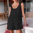 thumbnail image 2 of HBFAGFB Womens Jumpsuit Summer Sleeveless Loose Adjustable Shorts Lightweight Rompers Black Size S, 2 of 7