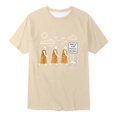 thumbnail image 5 of Gzbliryd Graphic T-Shirt White T Shirts Short Sleeve Summer Blouse Cute Casual Tops Summer T Shirts for Teens Summer Tops Summer Clothes for Teens (Beige,7-8 Years), 5 of 5