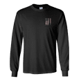 thumbnail image 2 of Texas Team Colors Maroon and White Football American Flag Unisex Long Sleeve T-shirt Graphic Tee-Black-xxxl, 2 of 4