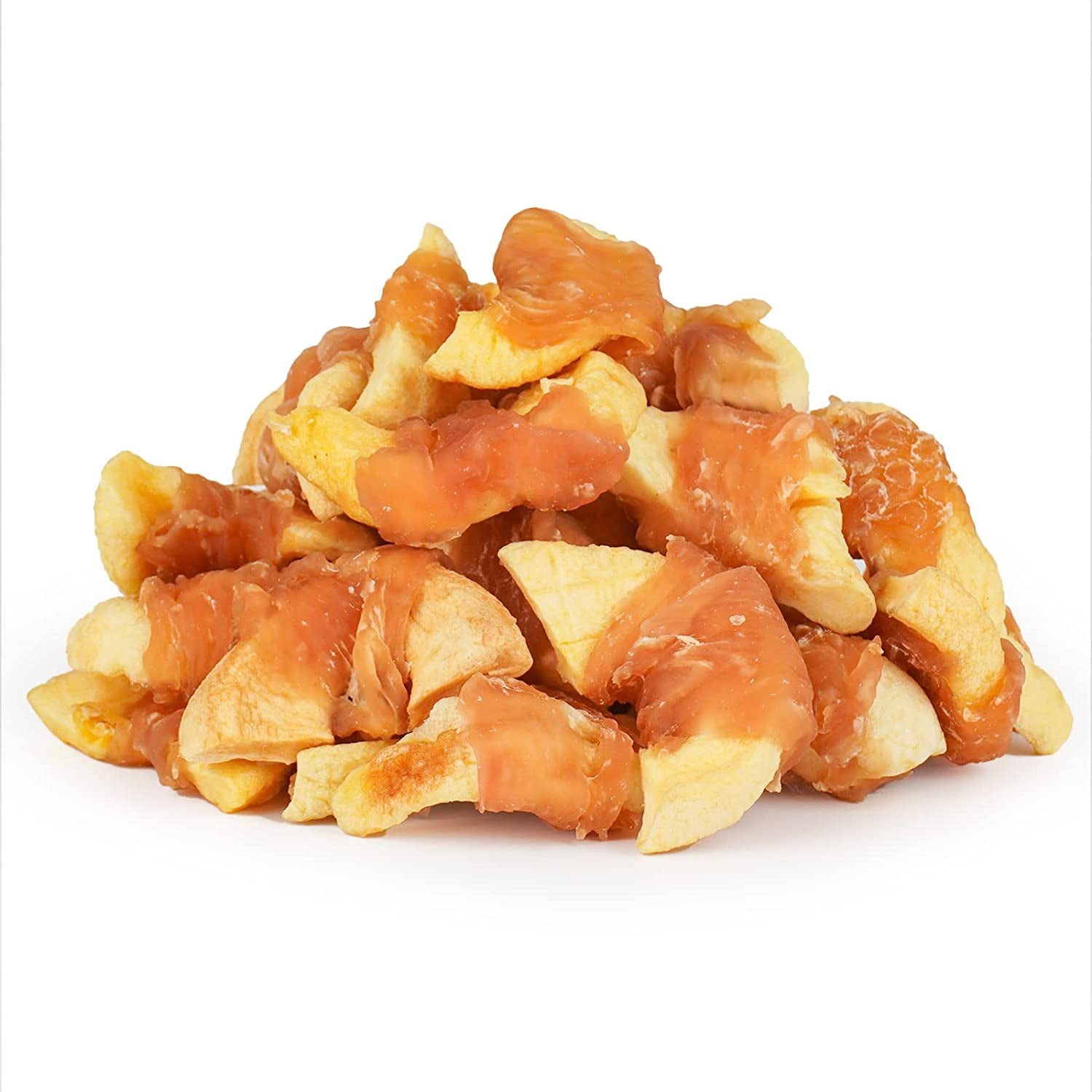 Apple Jerky Dog Treats, Chicken Wrapped Apple Slice Fruity Snakcs