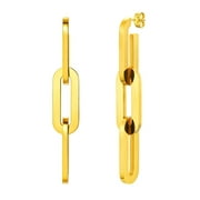 FOCALOOK Link Chain Drop Earrings for Women Minimalist Paperclip Chain Dangle Earrings Gold