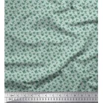 Soimoi Cotton Jersey Fabric Leaves & Floral Shirting Decor Fabric Printed Yard 58 Inch Wide