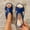 Blue, variant on Womens Thick Soled Sandals, Casual Walking Flat Sandals with Lightweight Platform Sole, Open Toe Summer Shoes with Cushioned Footbed, Non-Slip Outdoor Beach Slides for Daily Vacation Wear