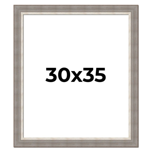 30x35 Frame Grey Real Wood Picture Frame Width 2.75 Inches | Interior Frame Depth 0.5 Inches |