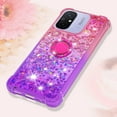 thumbnail image 6 of Slim Fit Phone Case for Xiaomi Redmi 12C, Bling Shiny Quicksand Effect TPU Bumper Case with Four Corners Heavy Anti-Fall Protection for Redmi 12C,Pink Purple, 6 of 7