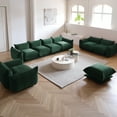 thumbnail image 2 of bokifol Canapé 4 Places et Causeuse avec Ottoman et Accoudoir Simple, Ensembles de Canapé 4 Pcs pour Salon, Canapés Sectionnels Modulaires pour Salon, Vert, 2 of 6