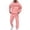 Watermelon Red, variant on ibiyuan Men Outfits 2 Piece Fashion Casual Autumn Winter Casual Outfits Sweatsuit Pullover Tops and Pants Vacation Sets,Pink
