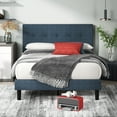 thumbnail image 2 of Zinus Omkaram 46" Upholstered Navy Platform Bed, King, 2 of 10