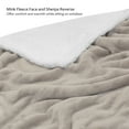 thumbnail image 4 of Microplush Sherpa Blanket with Sleeves for Women and Men Camel, 4 of 5