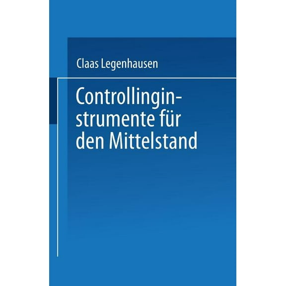 Controllinginstrumente Für Den Mittelstand, (Paperback)