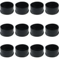 thumbnail image 1 of GFDYREE PVC Round Table Leg Tips(12 Pack)-Chair Furniture Feet Leg Pads Tile Floor Protectors, 2-3/8 Inches, Black, 1 of 4
