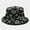 Black, variant on Four Seasons Denim Cartoon Flower Embroidery Bucket Hat Fisherman Hat Outdoor Travel Sun Cap For Girl And Women 151