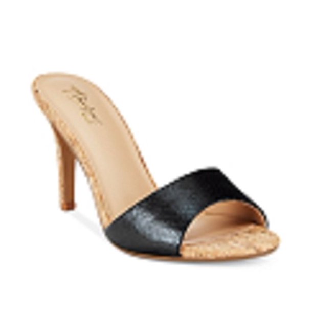 Thalia Sodi Karina Open Toe Canvas Slides Sandal