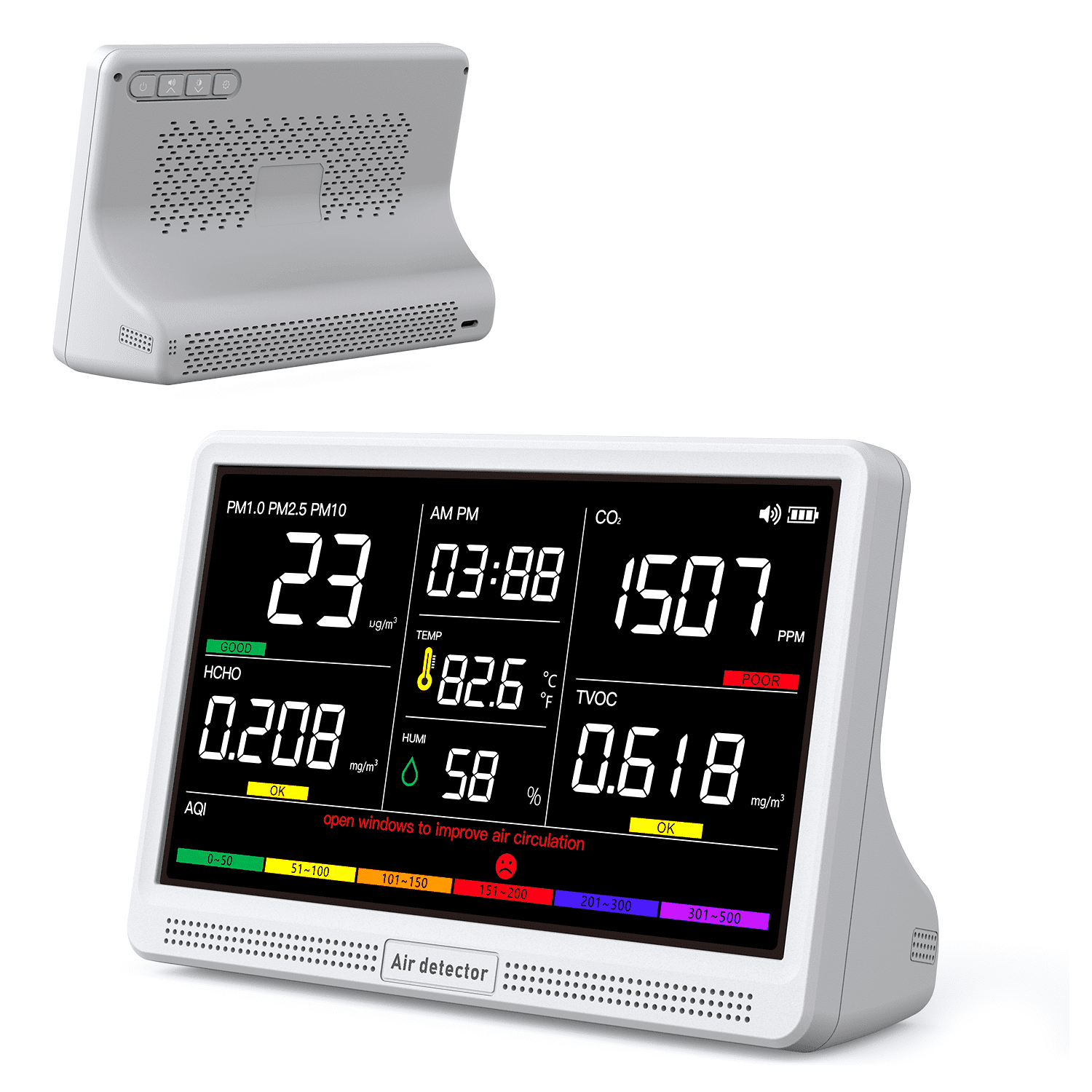 Airthings View Plus Indoor Air Quality Monitor, WiFi connected