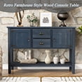 thumbnail image 6 of MEETFAV Kitchen Sideboard Storage Buffet Cabinet with 2 Drawers for Dining Room, Living Room, Navy Blue, 6 of 8