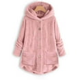 thumbnail image 3 of buttoned-irregular-hooded-plush-top, 3 of 6