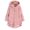 Pink, variant on buttoned-irregular-hooded-plush-top