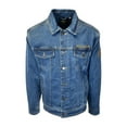 thumbnail image 1 of Harley-Davidson Veste pour Homme en Denim Indigo Foncé avec Broderie à Points de Chaîne (S77), 1 of 12