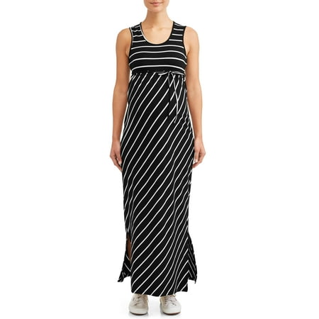 Oh! Mamma Maternity stripe empire waist maxi dress - available in plus