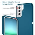 thumbnail image 3 of I-HONVA For Samsung Galaxy S21 Case,3-Layer Military Grade Drop Protection Anti-Slip Rugged Shockproof Dustproof Protection 6.2 inch Phone Case,Turquoise White, 3 of 7