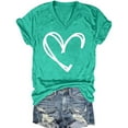 thumbnail image 2 of Sentmoon Chemisiers pour Femmes Col en V Manches Courtes Boho Femme Hauts d'Été Couleur Unie Coupe Régulière Hauts pour Femmes pour Sortir et Concert Vert P, 2 of 3