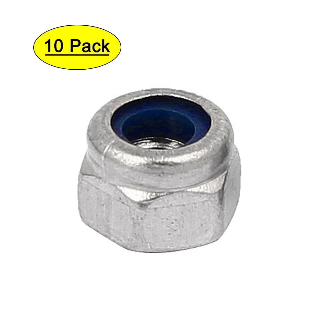 Fine Thread 304 Stainless Steel DIN985 Nylon Insert Lock Nut Hex Nylock Nut 