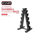 thumbnail image 2 of CAP A Frame-Style Dumbbell Stand, Black (Holds 5 pairs), 2 of 5