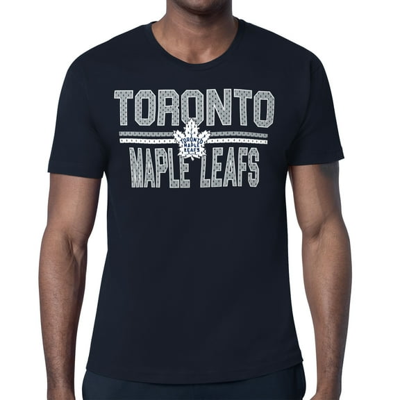 Men's Starter Navy Toronto Maple Leafs Mesh Look Team Name T-Shirt