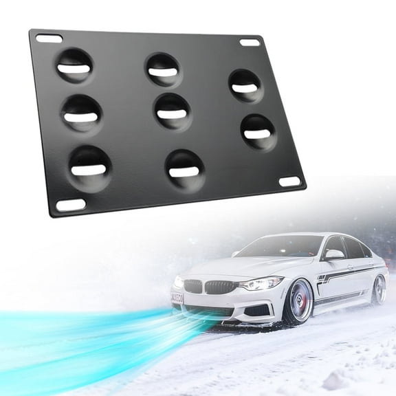 AXECO for BMW F30 F31 2013-2015 320i 328i 335i 328d xDrive Tow Hook License Plate Relocator  No Drilling  Front Bumper Grill Tag Holder Offset