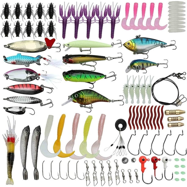 DIY Fishing Lure Spoons Kit, 235pcs Fishing Tackle Box for Bass Salmon  Trout Lure Fishing Kit Include Fishing Hook Swivel Snaps Bead Spinners  Sinker
