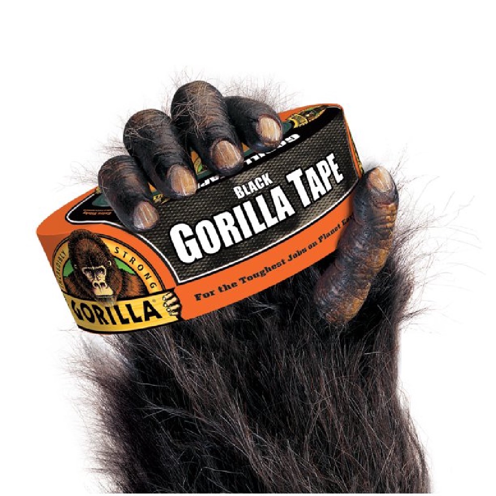 Black Gorilla Tape 1.88 in x 10 yd, 3 Pack