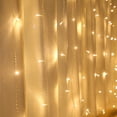 thumbnail image 3 of Luminosité Réglable 3x3m Lumières de Rideau Blanc Chaud, Modes d'Éclairage Multifonction Guirlande Lumineuse Alimentée par USB Étanche pour Décorations Intérieures Extérieures, 3 of 4