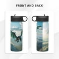 thumbnail image 3 of Sikiie Cloud Sky Green Dragon Print 18OZ Insulated Straw Cup, Portable Leak-proof Sports Water Bottle, Stainless Steel Water Cup Suitable for Home and Outdoor, 3 of 8