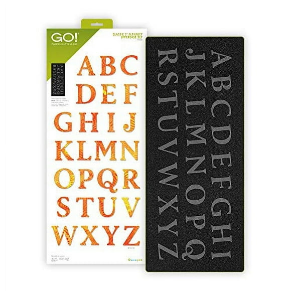 AccuQuilt gO classic 2 Inch Alphabet Uppercase Fabric cutting Die