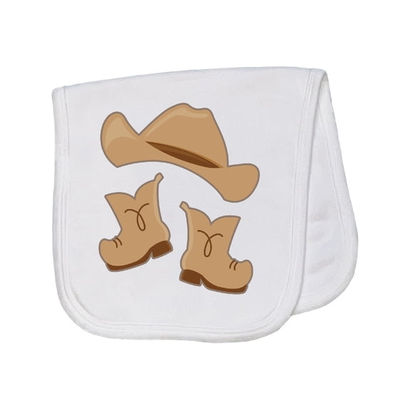 Inktastic Western Style Boy Boots Baby Burp Cloth