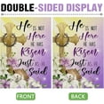 thumbnail image 3 of diyeu Christian Easter He Has Risen Decorative Garden Flag, Religious Cross Lily Flower Gradient Pastel Yard Outside Home Decorations, Spring Bible Burlap Outdoor Small Decor Double Sided 12 x 18, 3 of 6
