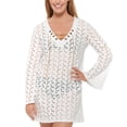 thumbnail image 1 of Dotti Peuplier Ciels Coton Cloche Manches Tunique Cover-Up, Grand, Blanc, 1 of 5
