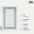thumbnail image 2 of Fittes Framed Wall Vent [Lite+], Minimalist ABS Plastic HVAC Air Return Register Cover, Customizable Increased Airflow Solution for Home or Ceiling, 15-Min DIY Install – 10"x10" –Cotton White –1 Pack, 2 of 14