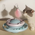 thumbnail image 4 of Cat Turntable Toy Interactive Funny Feather Circular Turntable Kitten Toys for Cats Kittens Purple Blue, 4 of 5