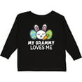 thumbnail image 3 of Inktastic My Grammy Loves Me with Bunny and Easter Eggs Boys or Girls Long Sleeve Toddler T-Shirt, 3 of 5