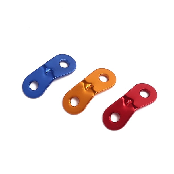 Hebilla de cuerda de viento de dos ojos de aleación de aluminio para exteriores, pieza de tope, hebilla de ajuste de cuerda de tracción de carpa, accesorios de dosel, hebilla fija