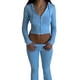 thumbnail image 1 of Gibobby Set Pants y Sudadera Mujer Traje con capucha de punto Conjunto de pantalones de manga larga de cintura alta sexy para mujer(Azul,M), 1 of 4